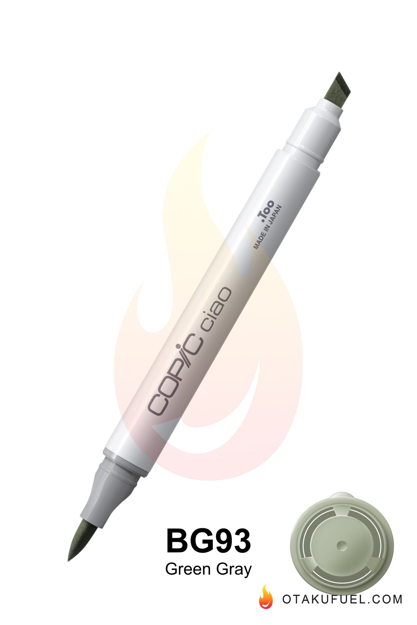Copic Ciao BG93 Green Gray <inline style="float: right; margin-right: 10px; background-color: rgb(186, 192, 182);">&nbsp;&nbsp;&nbsp;&nbsp;&nbsp;&nbsp; </inline>