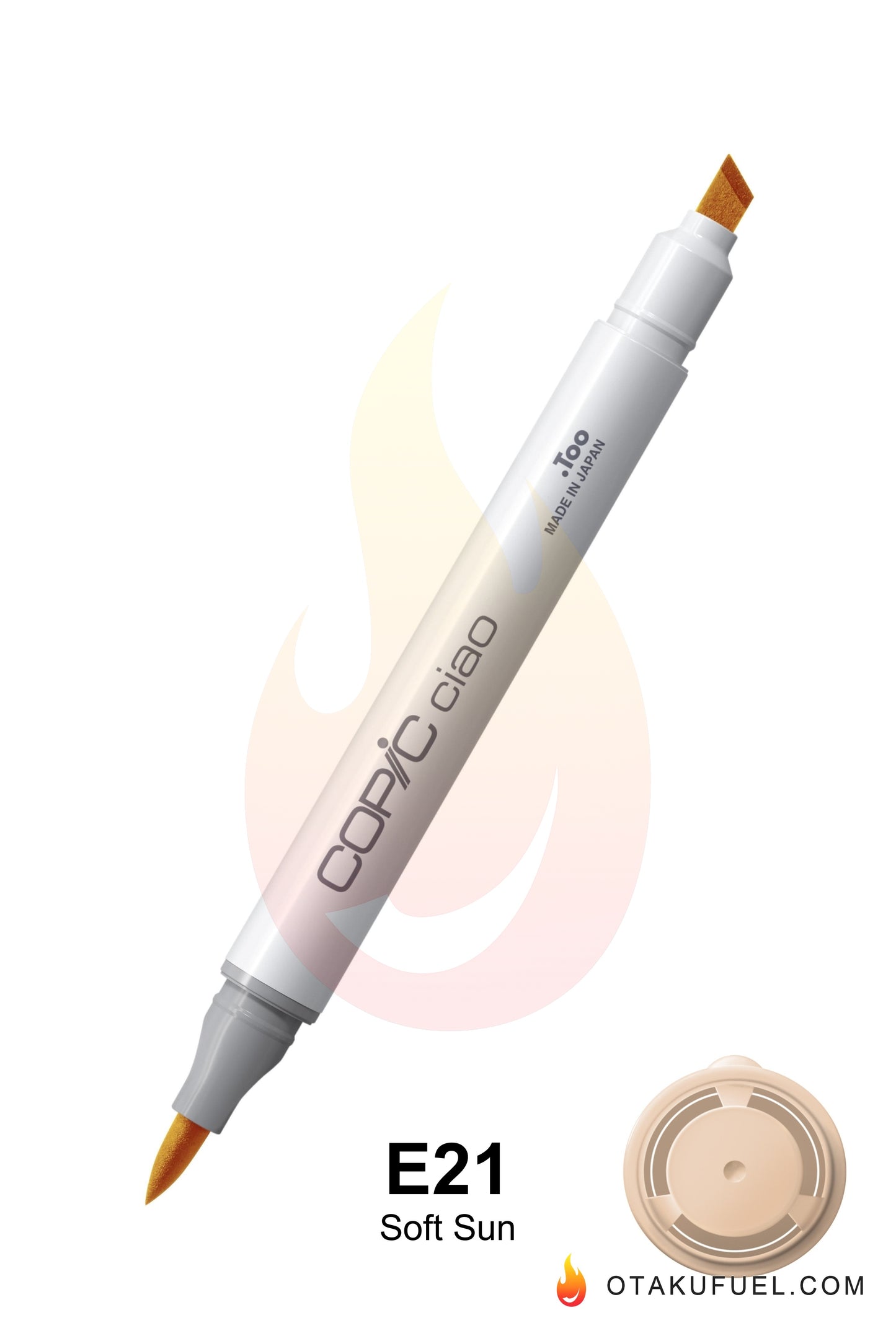 Copic Ciao E21 Soft Sun <inline style="float: right; margin-right: 10px; background-color: rgb(253, 225, 201);">&nbsp;&nbsp;&nbsp;&nbsp;&nbsp;&nbsp; </inline>