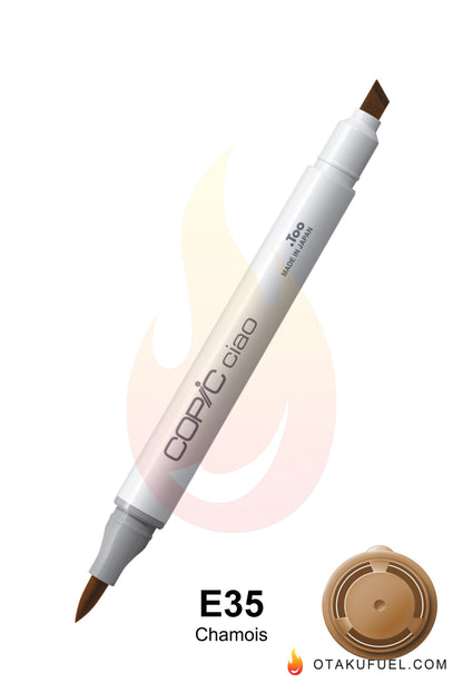 Copic Ciao E35 Chamois <inline style="float: right; margin-right: 10px; background-color: rgb(228, 195, 162);">&nbsp;&nbsp;&nbsp;&nbsp;&nbsp;&nbsp; </inline>
