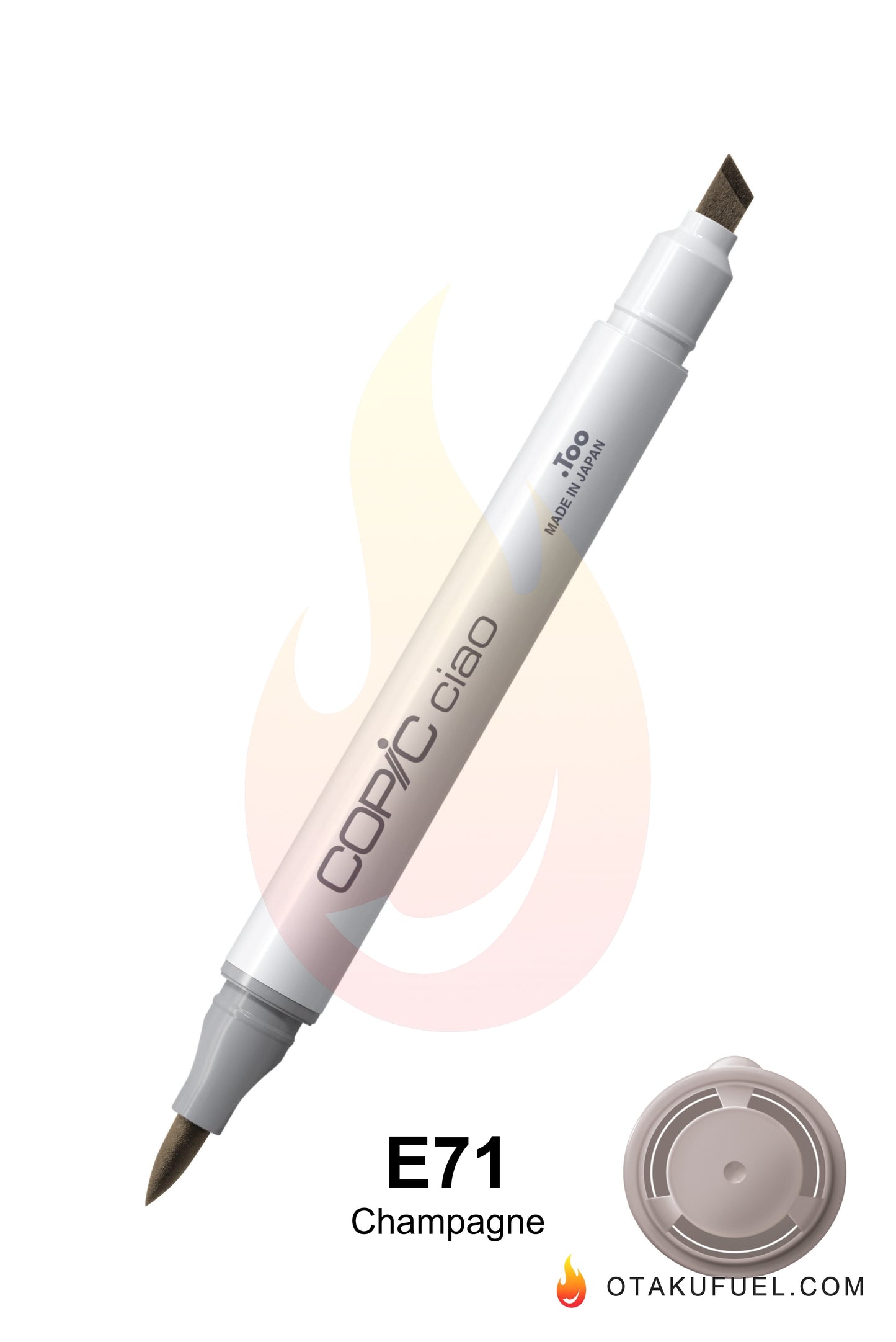 Copic Ciao E71 Champagne <inline style="float: right; margin-right: 10px; background-color: rgb(226, 215, 211);">&nbsp;&nbsp;&nbsp;&nbsp;&nbsp;&nbsp; </inline>
