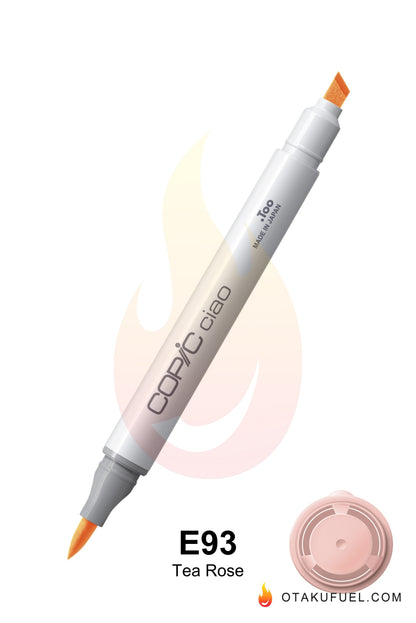 Copic Ciao E93 Tea Rose <inline style="float: right; margin-right: 10px; background-color: rgb(253, 209, 184);">&nbsp;&nbsp;&nbsp;&nbsp;&nbsp;&nbsp; </inline>