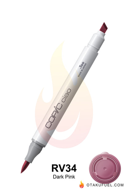 Copic Ciao RV34 Dark Pink <inline style="float: right; margin-right: 10px; background-color: rgb(249, 175, 174);">&nbsp;&nbsp;&nbsp;&nbsp;&nbsp;&nbsp; </inline>
