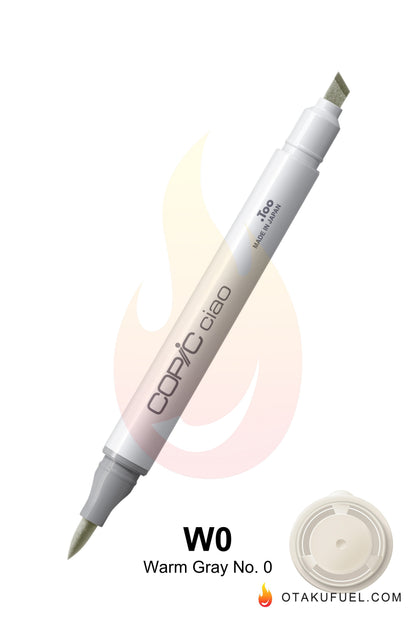 Copic Ciao W0 Warm Gray No. 0 <inline style="float: right; margin-right: 10px; background-color: rgb(243, 243, 233);">&nbsp;&nbsp;&nbsp;&nbsp;&nbsp;&nbsp; </inline>