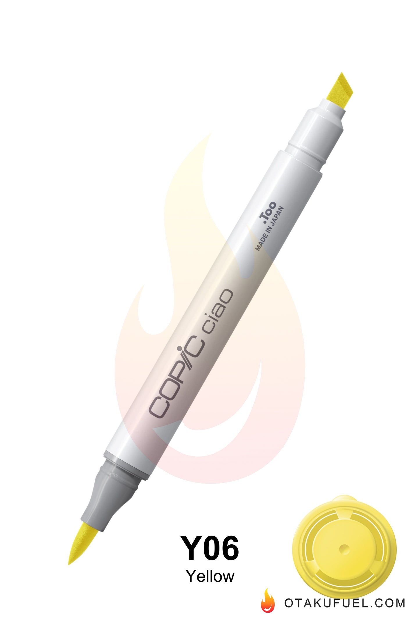 Copic Ciao Y06 Yellow <inline style="float: right; margin-right: 10px; background-color: rgb(254,244,110);">&nbsp;&nbsp;&nbsp;&nbsp;&nbsp;&nbsp; </inline>