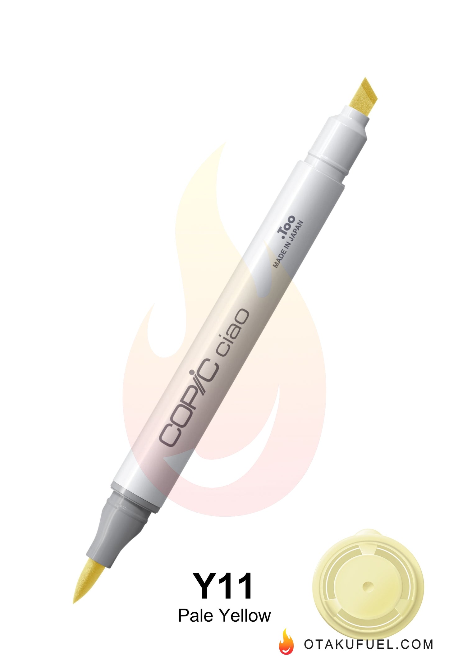 Copic Ciao Y11 Pale Yellow <inline style="float: right; margin-right: 10px; background-color: rgb(253, 252, 202);">&nbsp;&nbsp;&nbsp;&nbsp;&nbsp;&nbsp; </inline>