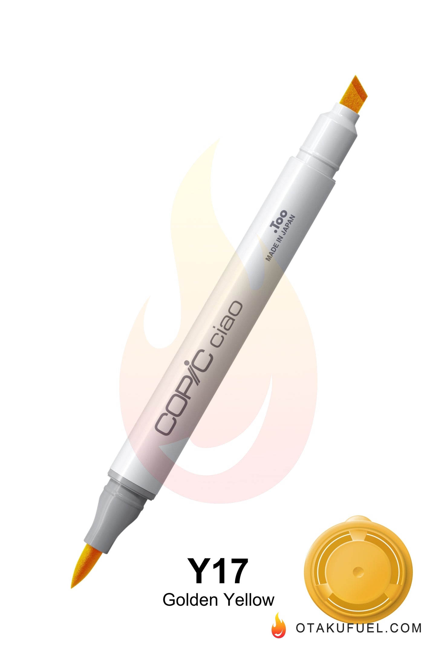 Copic Ciao Y17 Golden Yellow <inline style="float: right; margin-right: 10px; background-color: rgb(254,225,85);">&nbsp;&nbsp;&nbsp;&nbsp;&nbsp;&nbsp; </inline>