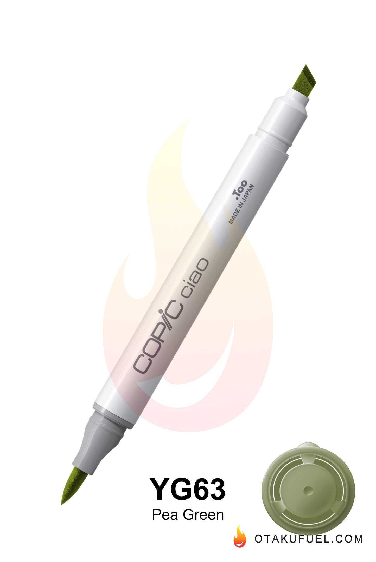 Copic Ciao YG63 Pea Green <inline style="float: right; margin-right: 10px; background-color: rgb(161, 203, 163);">&nbsp;&nbsp;&nbsp;&nbsp;&nbsp;&nbsp; </inline>