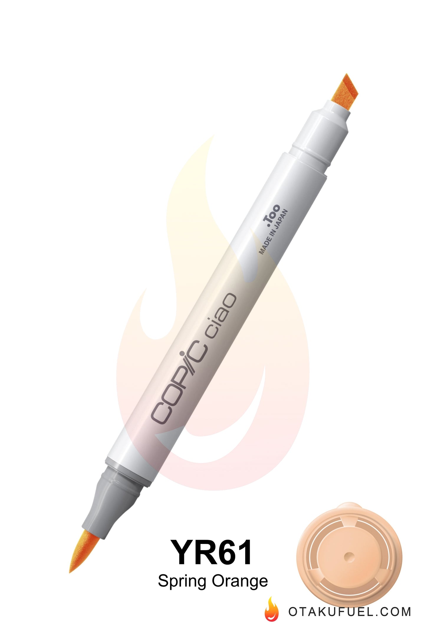Copic Ciao YR61 Spring Orange <inline style="float: right; margin-right: 10px; background-color: rgb(254,218,196);">&nbsp;&nbsp;&nbsp;&nbsp;&nbsp;&nbsp; </inline>