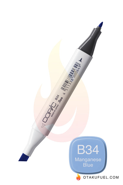 B34-C Manganese Blue CLASSIC Copic Marker <inline style="float: right; margin-right: 10px; background-color: rgb(130, 193, 234);">&nbsp;&nbsp;&nbsp;&nbsp;&nbsp;&nbsp; </inline>