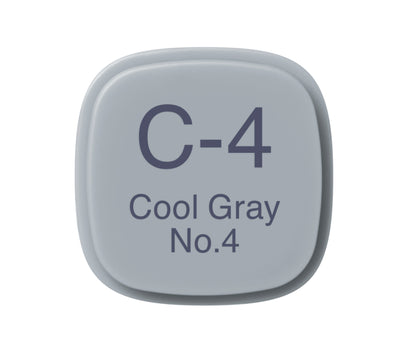 C4-C Cool Gray No. 4 CLASSIC Copic Marker <inline style="float: right; margin-right: 10px; background-color: rgb(165, 179, 188);">&nbsp;&nbsp;&nbsp;&nbsp;&nbsp;&nbsp; </inline>