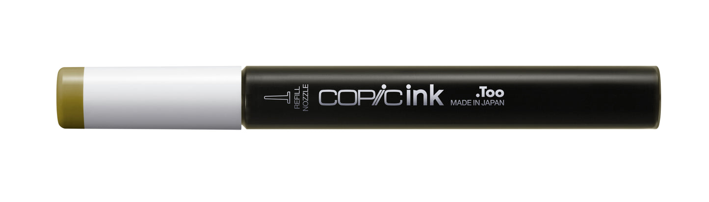 Copic Ink Refill YG95 Pale Olive <inline style="float: right; margin-right: 10px; background-color: rgb(95, 126, 58);">&nbsp;&nbsp;&nbsp;&nbsp;&nbsp;&nbsp; </inline>