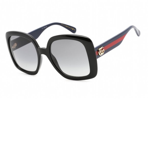Gucci Sunglasses Black with navy red Gucci web arms brand new