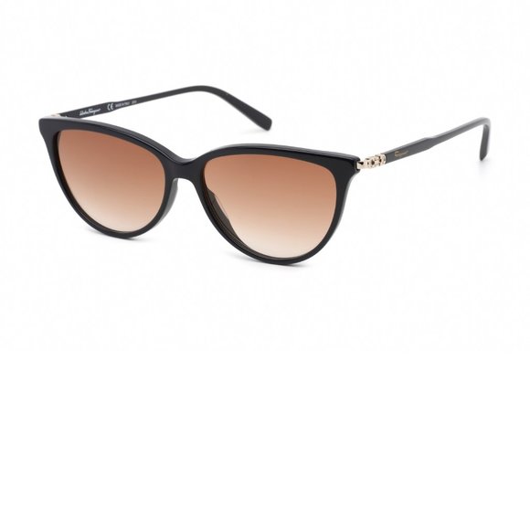 Ferragamo Sunglasses Cat Eye Dark Blue Very Lightweight brand new