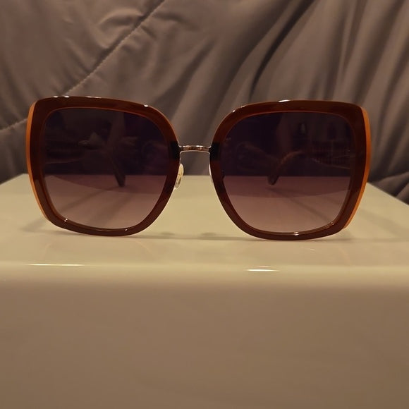 Kate Spade Sunglasses Kimber red rectangular with burgundy shaded lenses new
