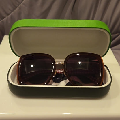 Kate Spade Sunglasses Kimber red rectangular with burgundy shaded lenses new