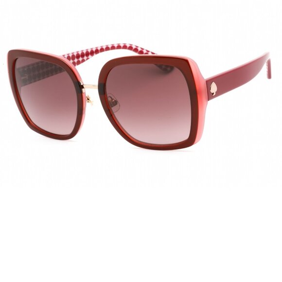 Kate Spade Sunglasses Kimber red rectangular with burgundy shaded lenses new