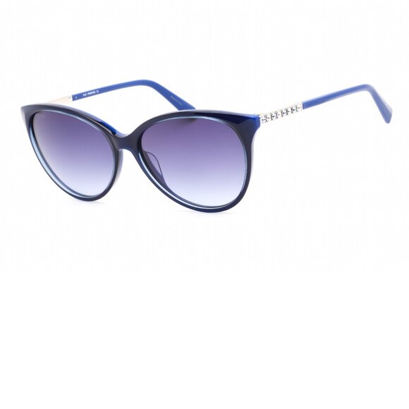 Swarovski Shiny Blue Cat Eye Sunglasses brand new in case
