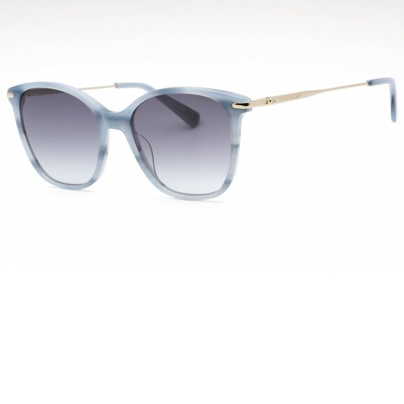 Longchamp Marble Blue Gray Gradient Rectangular Lightweight Sunglasses Brand New