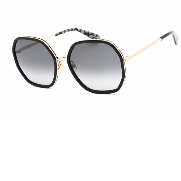 Kate Spade Nicola Gold and Black Sunglasses Brand New In Case