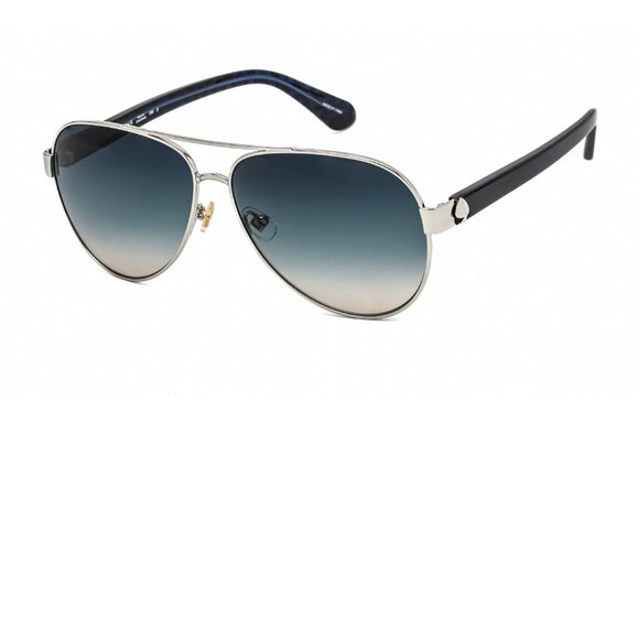 Kate Spade Geneva Blue Aviator Sunglasses Brand New In Case
