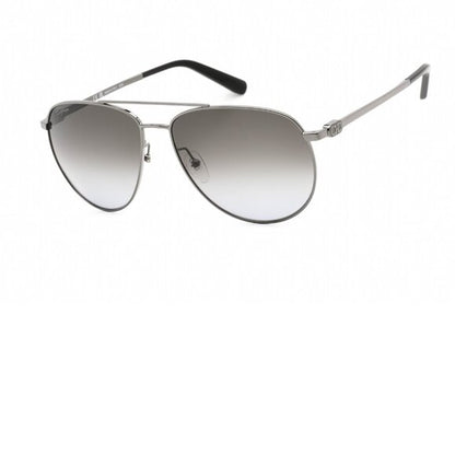 Salvatore Ferragamo Aviator Sunglasses Shiny Ruthenium Brand New In Box