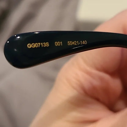 Gucci Sunglasses Black with navy red Gucci web arms brand new