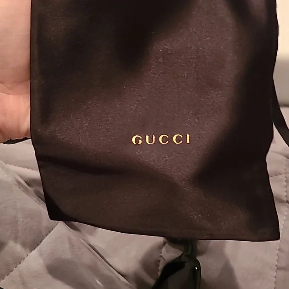 Gucci Sunglasses Black with navy red Gucci web arms brand new