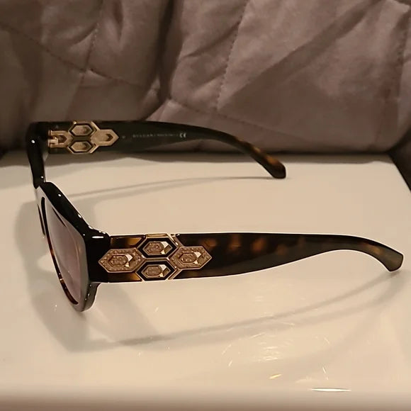 Bvlgari Sunglasses Dark Havana Brown Gradient brand new