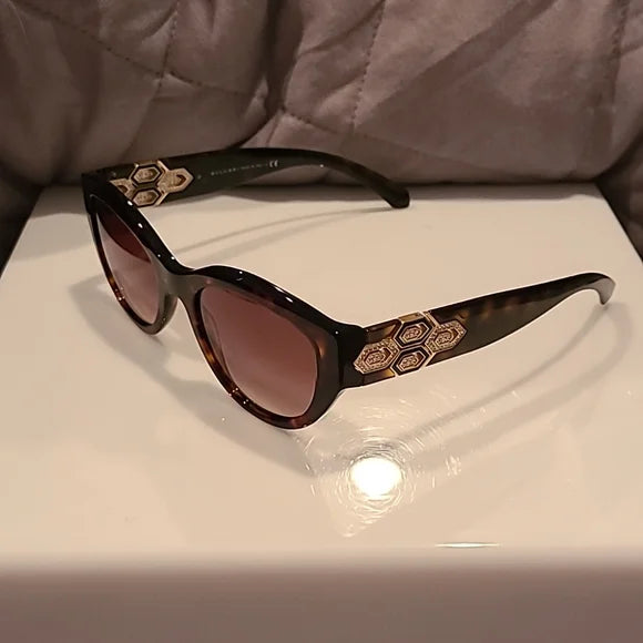 Bvlgari Sunglasses Dark Havana Brown Gradient brand new