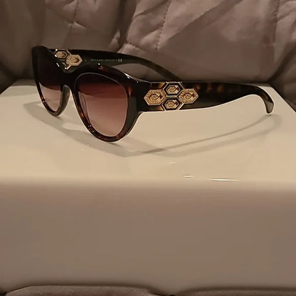 Bvlgari Sunglasses Dark Havana Brown Gradient brand new