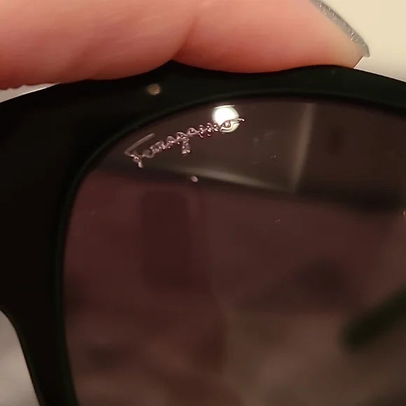 Ferragamo Bow Detail Black Sunglasses brand new