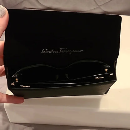 Ferragamo Bow Detail Black Sunglasses brand new