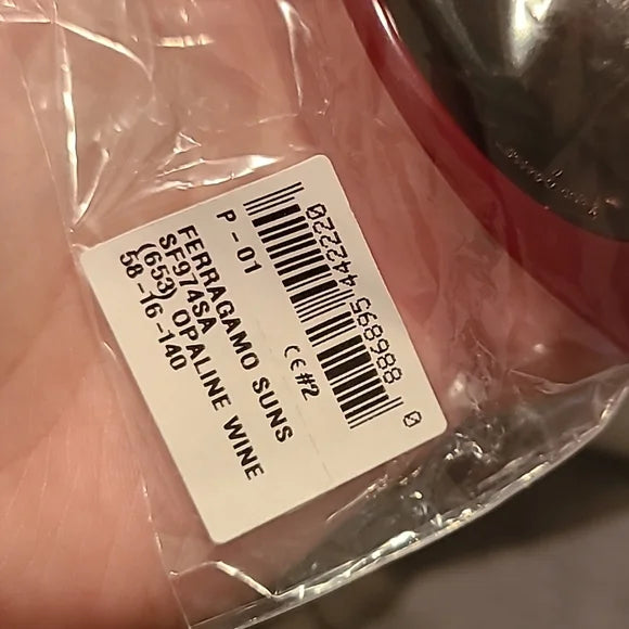 Ferragamo Bow Detail Opaline Wine Sunglasses brand new