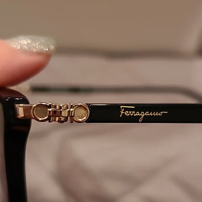 Ferragamo Sunglasses Cat Eye Dark Blue Very Lightweight brand new