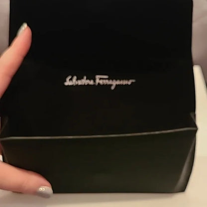 Ferragamo Sunglasses Cat Eye Dark Blue Very Lightweight brand new