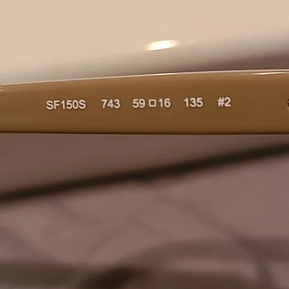 Ferragamo Sunglasses Light Gold Taupe Rectangular brand new