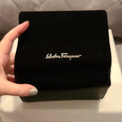 Ferragamo Sunglasses Light Gold Taupe Rectangular brand new