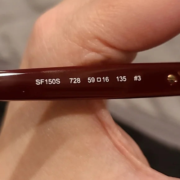 Ferragamo Sunglasses Bordeaux Light Shiny Gold Rectangular brand new