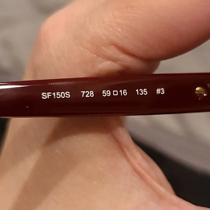 Ferragamo Sunglasses Bordeaux Light Shiny Gold Rectangular brand new