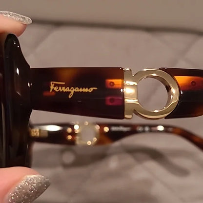 Ferragamo Sunglasses Cat Eye Tortoise Brown Gradient brand new