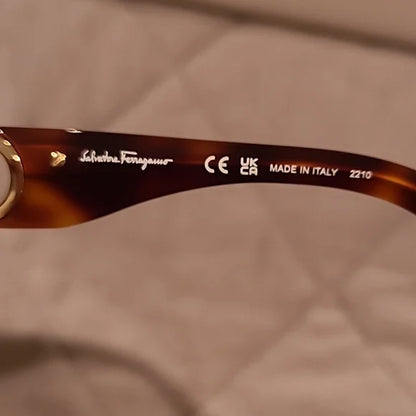 Ferragamo Sunglasses Cat Eye Tortoise Brown Gradient brand new