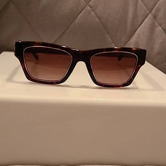 Tory Burch Sunglasses Dark Tortoise Brown Gradient Rectangular brand new