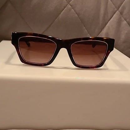 Tory Burch Sunglasses Dark Tortoise Brown Gradient Rectangular brand new