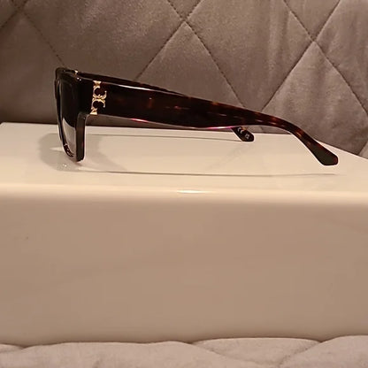 Tory Burch Sunglasses Dark Tortoise Brown Gradient Rectangular brand new