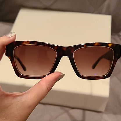 Tory Burch Sunglasses Dark Tortoise Brown Gradient Rectangular brand new