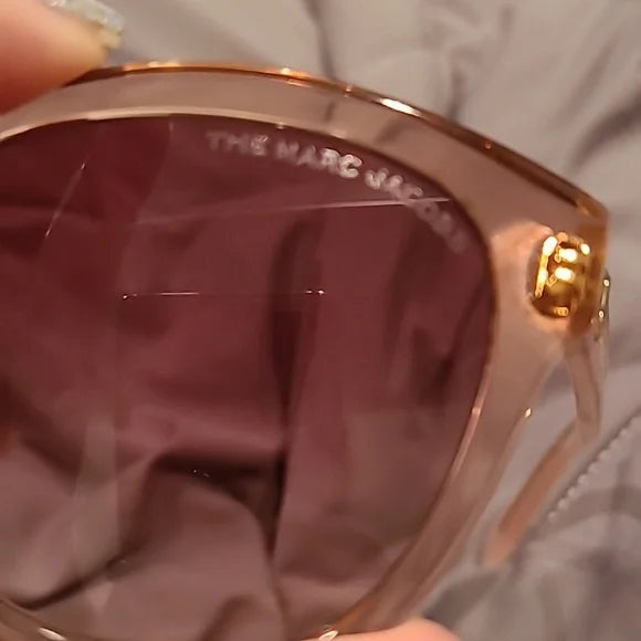 Marc Jacobs Peach Burgundy Sunglasses brand new in box