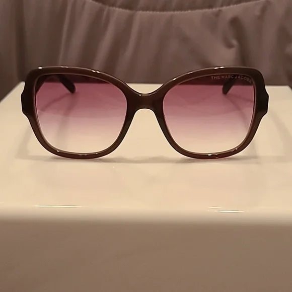 Marc Jacobs Gray Burgundy Cat Eye Sunglasses brand new in the box