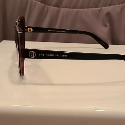 Marc Jacobs Gray Burgundy Cat Eye Sunglasses brand new in the box