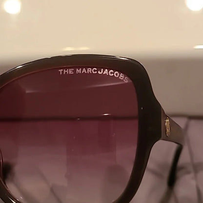 Marc Jacobs Gray Burgundy Cat Eye Sunglasses brand new in the box