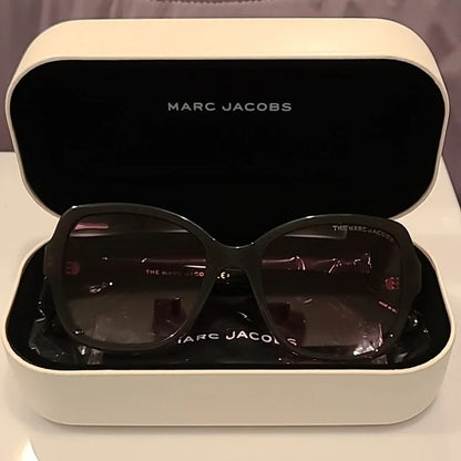 Marc Jacobs Gray Burgundy Cat Eye Sunglasses brand new in the box